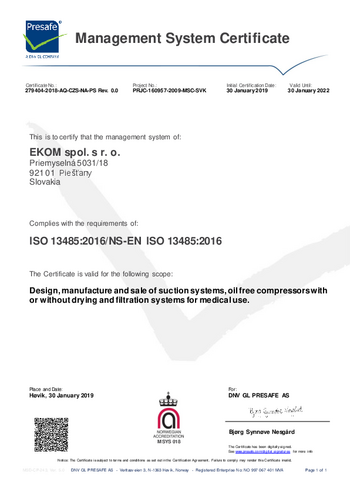 Zertifikat - ISO 13485